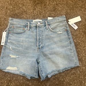 Denim Forum distressed jean shorts